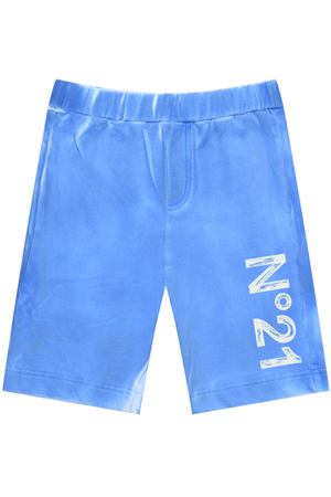 Бермуды с логотипом на штанине, синие No. 21