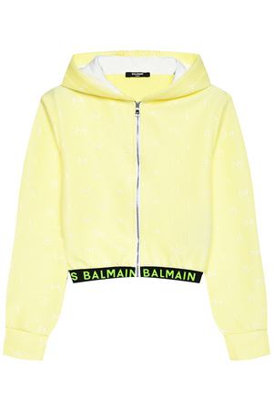 Спортивная куртка с капюшоном, желтая Balmain