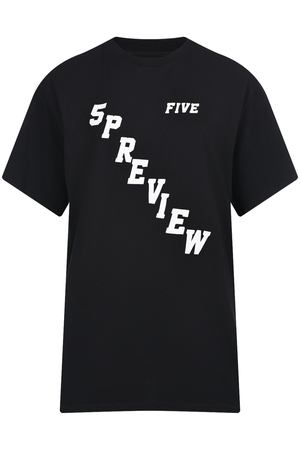 Черная футболка с белым лого 5 Preview