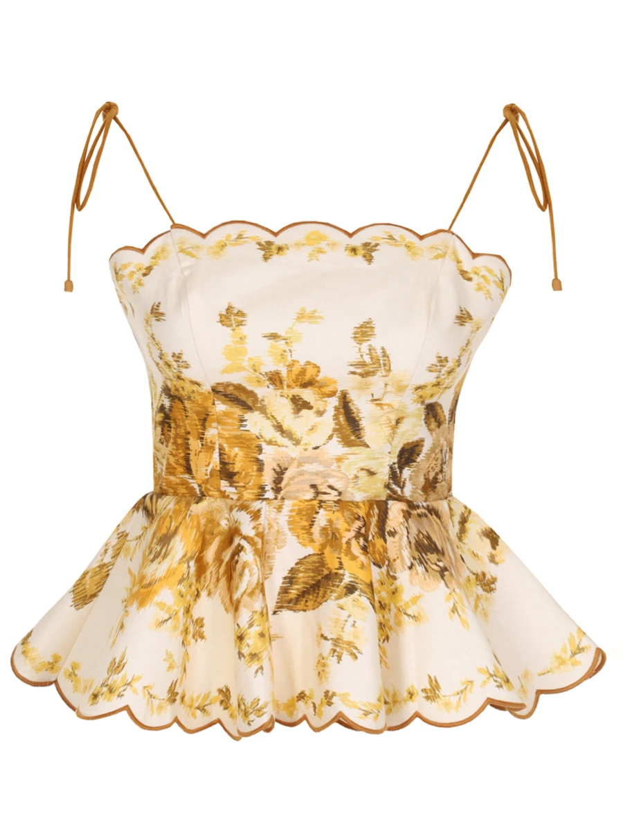 Где купить Топ льняной ZIMMERMANN Zimmermann