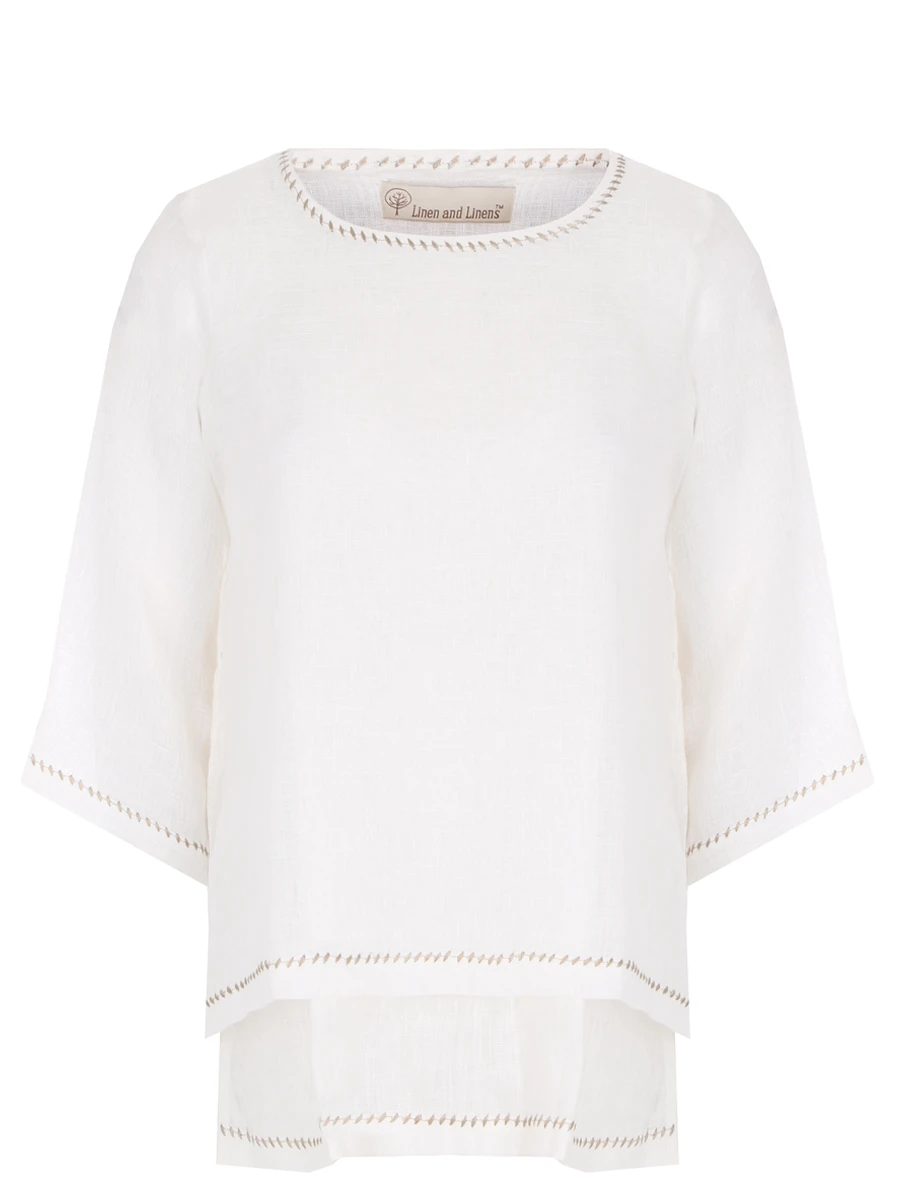 Где купить Блуза льняная LINEN AND LINENS Linen and Linens