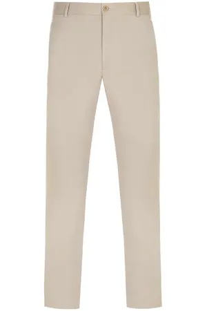 Брюки из хлопка и шерсти LORO PIANA