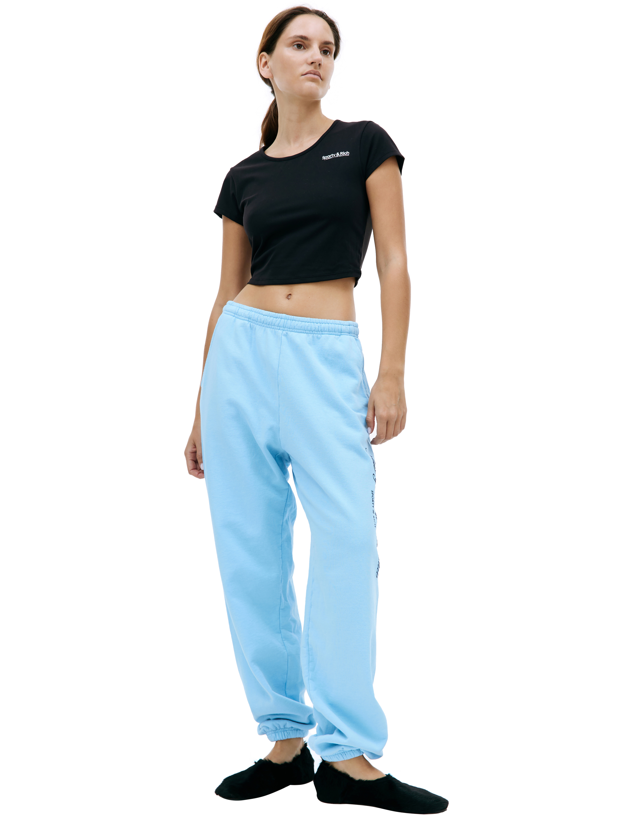 Где купить Укороченная футболка с принтом Running Sporty & Rich 