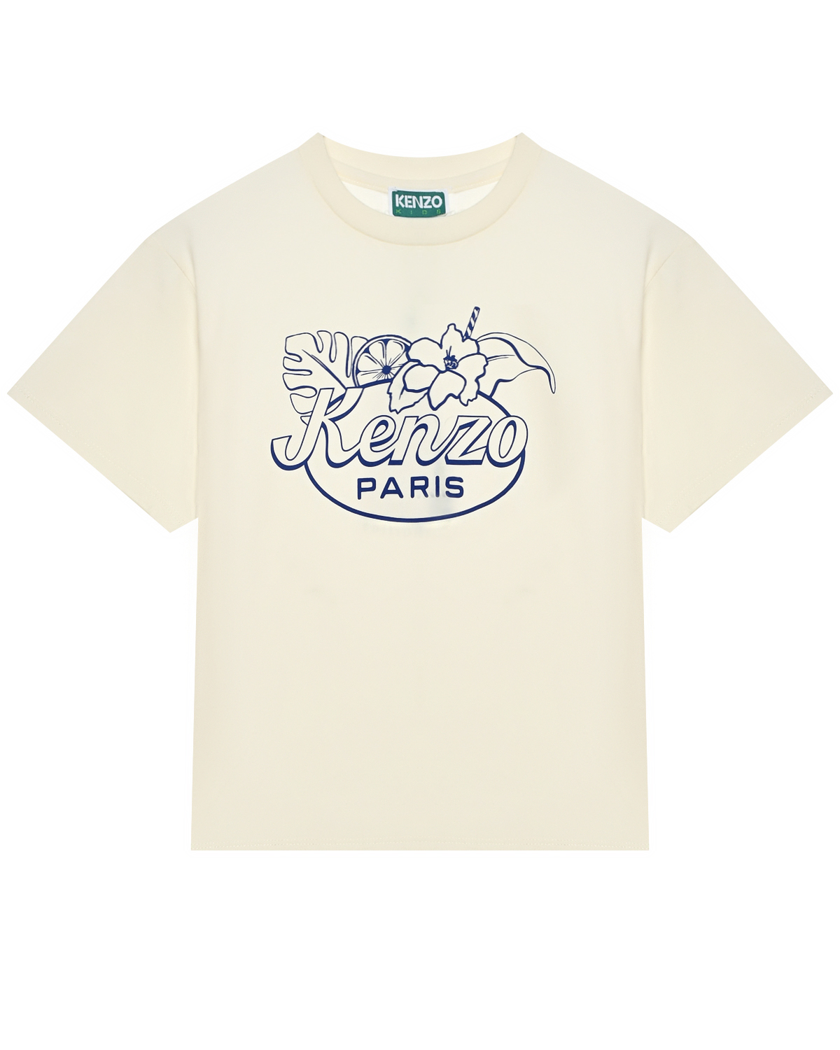 Где купить Футболка с лого и цветами на груди KENZO Kenzo 