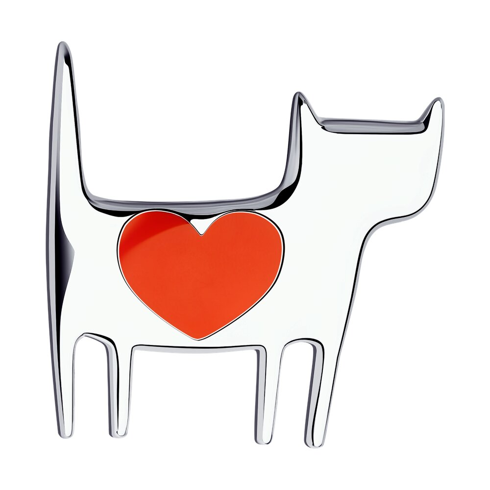 Где купить Брошь SOKOLOV из серебра с эмалью Sokolov 