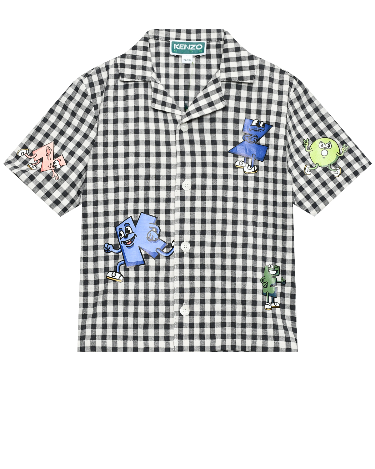 Где купить Рубашка в клетку с буквами и логотипом на спине KENZO Kenzo 