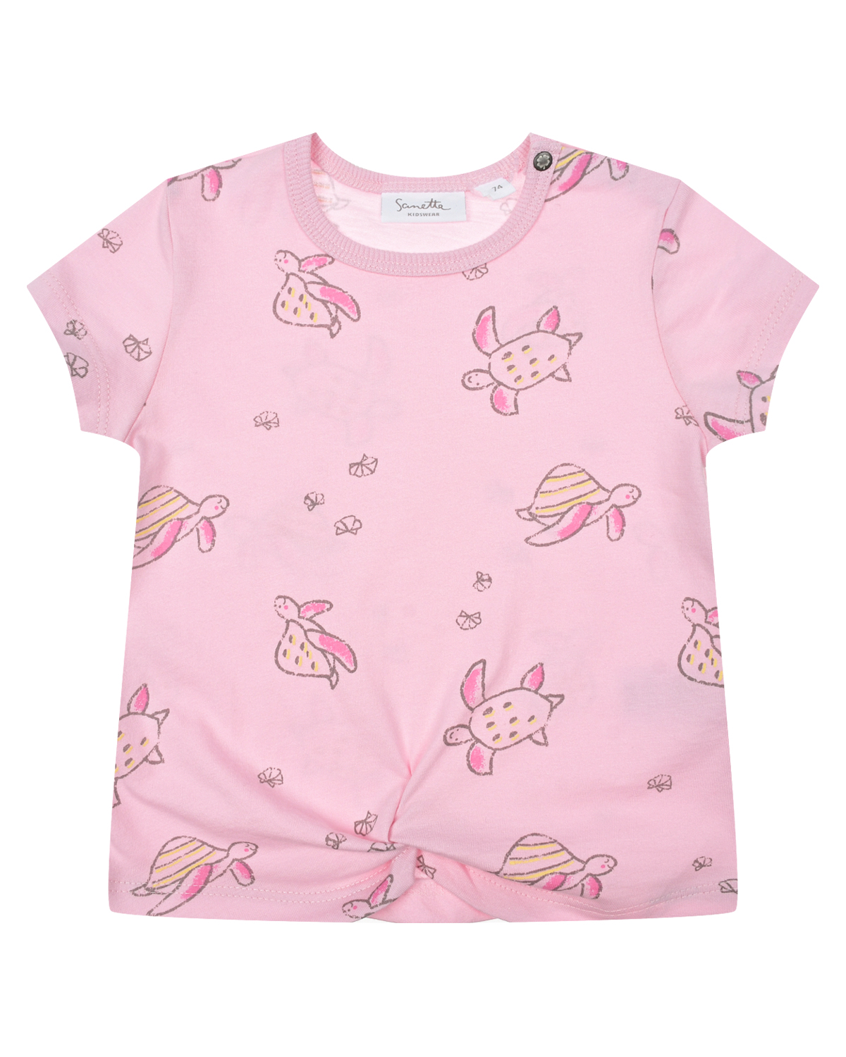 Где купить Розовая футболка с принтом &quot;морские черепахи&quot; Sanetta Kidswear Sanetta 