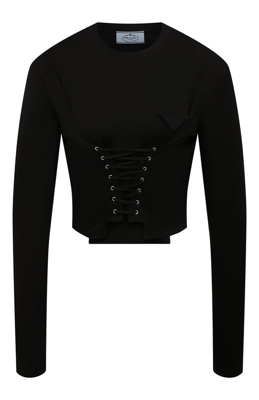Где купить Хлопковый топ Prada Prada 