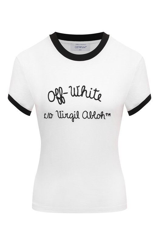 Где купить Хлопковая футболка Off-White Off-White