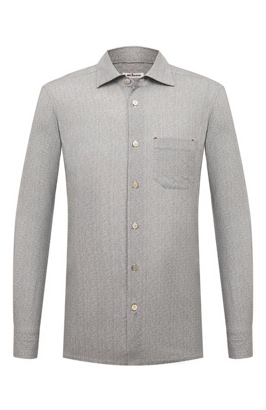 Где купить Хлопковая рубашка Kiton Kiton