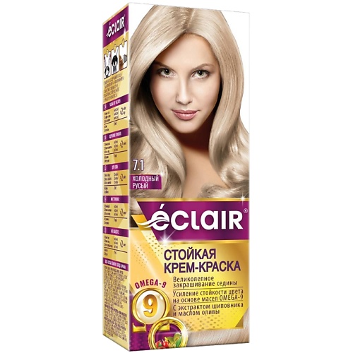 Где купить ECLAIR Стойкая крем-краска для волос с маслами OMEGA 9 Eclair