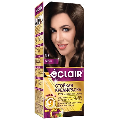 Где купить ECLAIR Стойкая крем-краска для волос с маслами OMEGA 9 Eclair