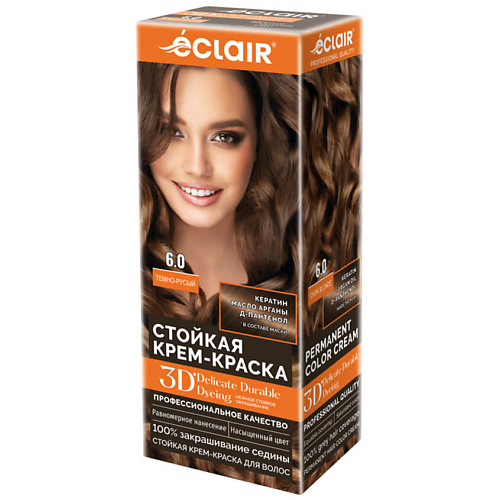 Где купить ECLAIR Стойкая крем краска для волос 3D Eclair 