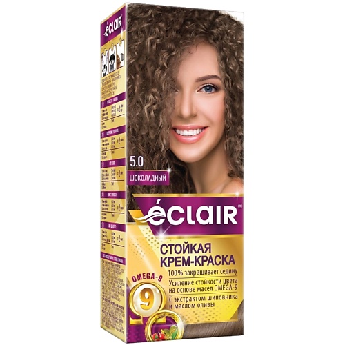 Где купить ECLAIR Стойкая крем-краска для волос с маслами OMEGA 9 Eclair