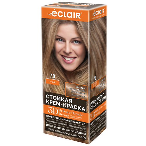 Где купить ECLAIR Стойкая крем краска для волос 3D Eclair 