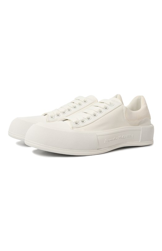Где купить Текстильные кеды Deck Plimsoll Alexander McQueen Alexander McQueen