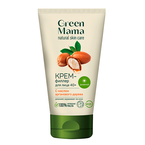 Где купить GREEN MAMA Крем-филлер для лица дневной с маслом арганового дерева 40+ Natural Skin Care Green Mama