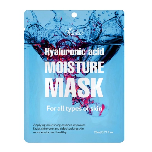 Где купить THINKCO Маска-салфетка для лица с гиалуроновой кислотой, HYALURONIC ACID MOISTURE MASK 23.0 Thinkco