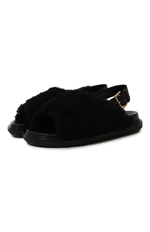 Где купить Сандалии Fussbett из овчины Marni Marni