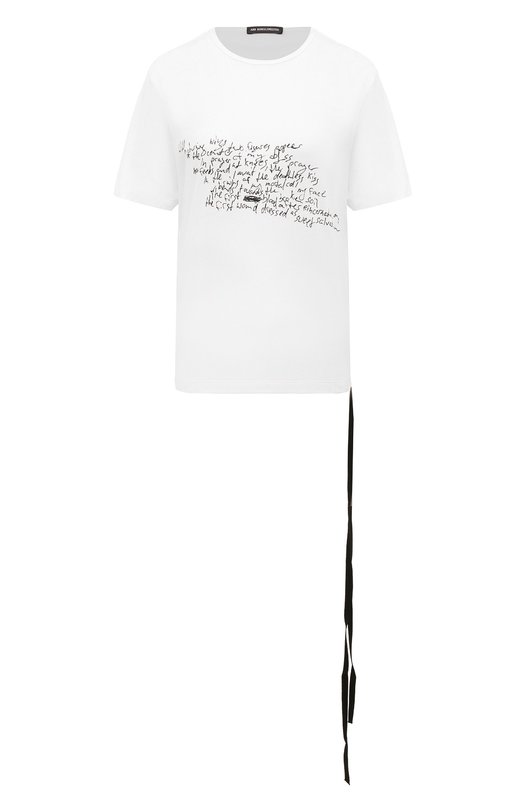 Где купить Хлопковая футболка Ann Demeulemeester Ann Demeulemeester