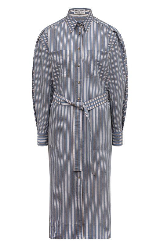 Где купить Платье из хлопка и шелка Brunello Cucinelli Brunello Cucinelli