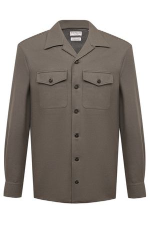 Шерстяная куртка-рубашка Brunello Cucinelli