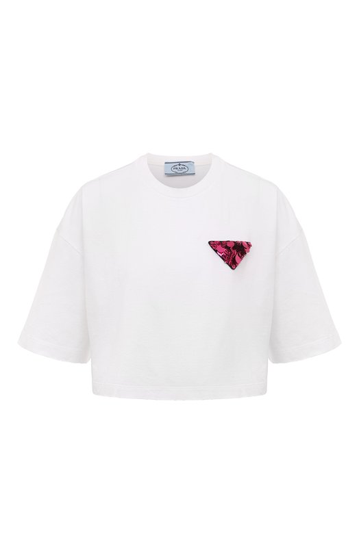 Где купить Хлопковая футболка Prada Prada