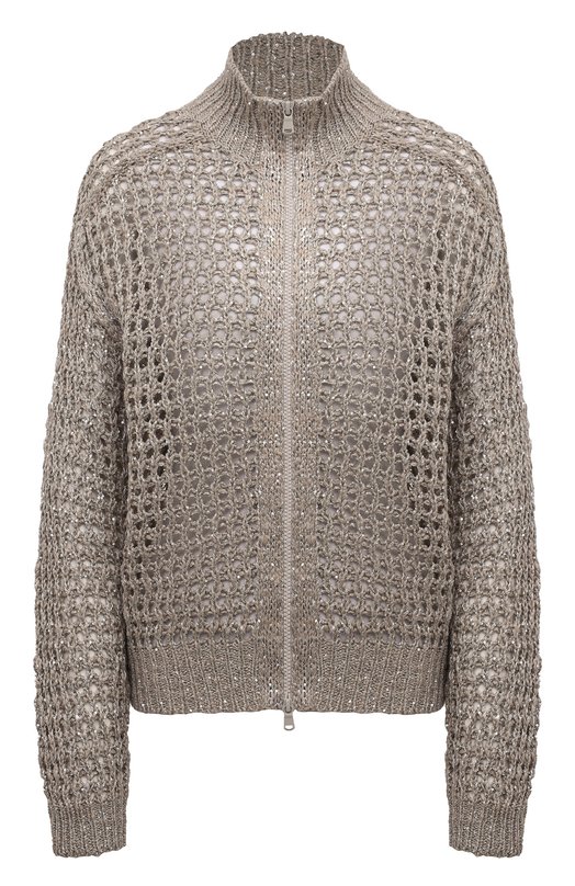Где купить Кардиган из шелка и льна Brunello Cucinelli Brunello Cucinelli