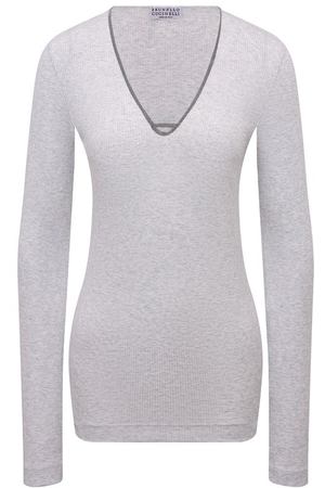 Хлопковый лонгслив Brunello Cucinelli