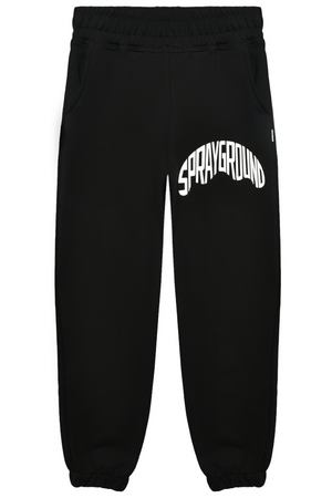 Брюки спортивные с логотипом на штанине, черные SprayGround