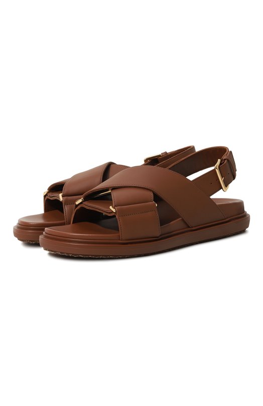 Где купить Кожаные сандалии Fussbett Marni Marni