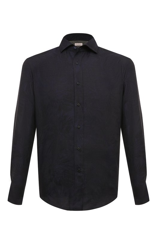 Где купить Рубашка из хлопка и льна Brunello Cucinelli Brunello Cucinelli