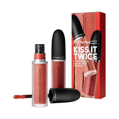 Где купить MAC Набор для губ Kiss It Twice Powder Kiss Liquid Duo Orange MAC Cosmetics