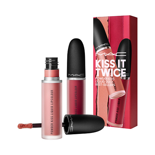 Где купить MAC Набор для губ Kiss It Twice Powder Kiss Liquid Duo Best-Sellers MAC Cosmetics