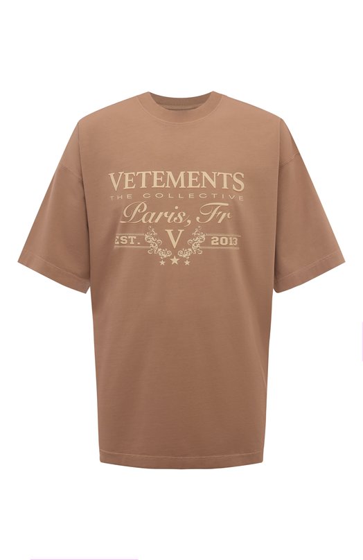 Где купить Хлопковая футболка VETEMENTS Vetements