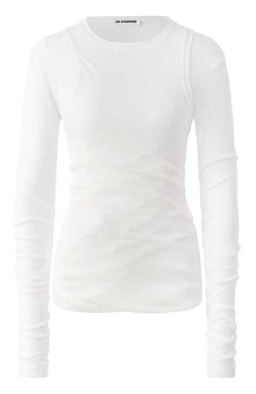 Где купить Хлопковый лонгслив Jil Sander Jil Sander