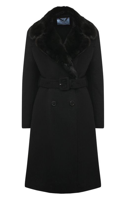 Где купить Шерстяное пальто Prada Prada