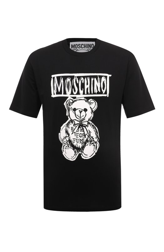 Где купить Хлопковая футболка Moschino Moschino
