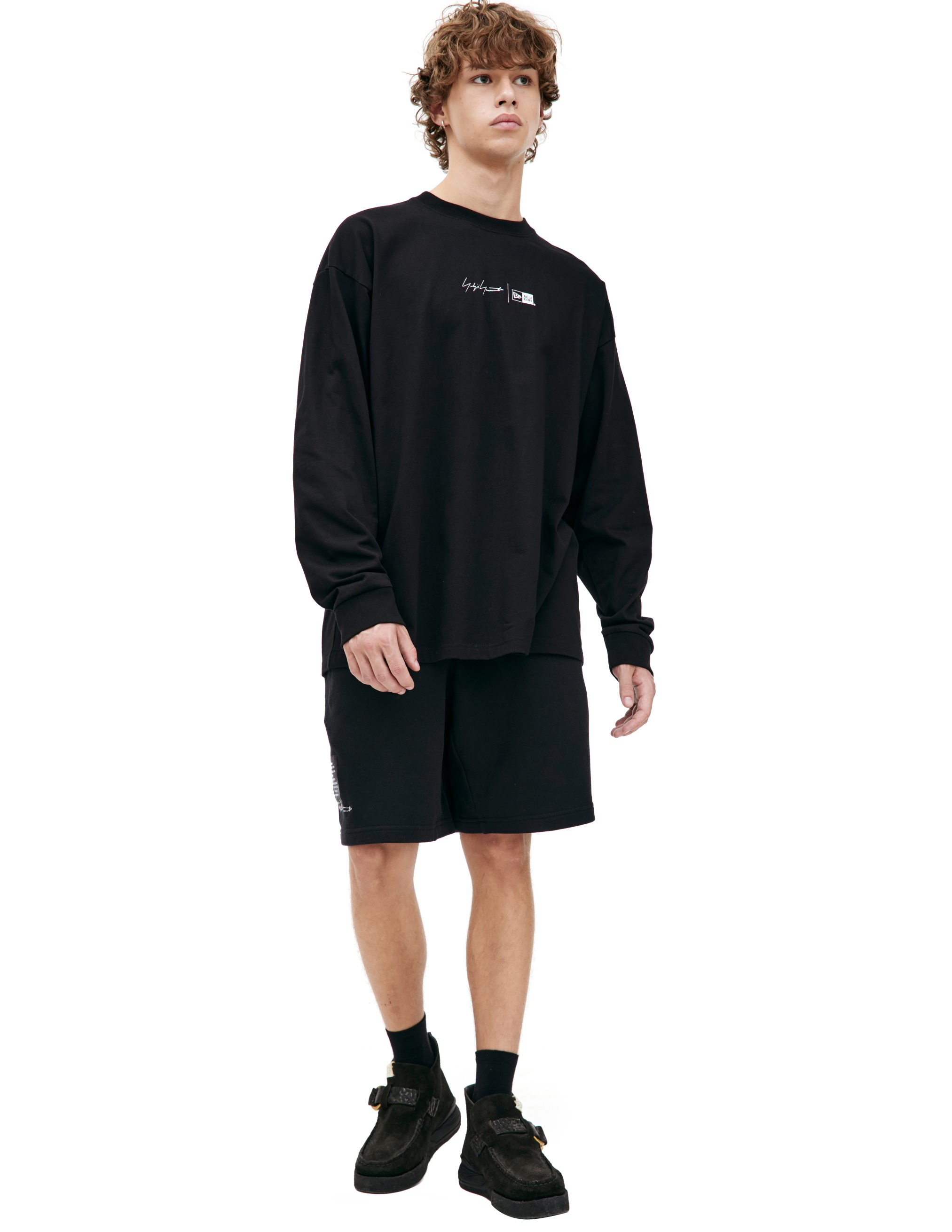 Где купить Лонгслив с принтом Yohji Yamamoto x NEW ERA Yohji Yamamoto 