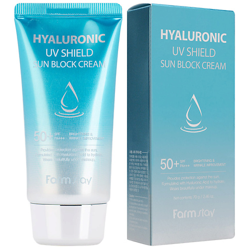 Где купить FARMSTAY Крем для лица Солнцезащитный с гиалуроновой кислотой SPF50+/PA+++ Hyaluronic UV Shield Sun Block Cream FarmStay