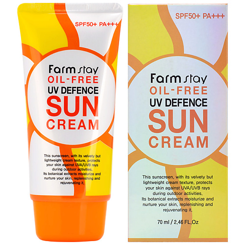 Где купить FARMSTAY Крем для лица Солнцезащитный без содержания масел SPF50+ PA+++ Oil-Free UV Defence Sun Cream FarmStay