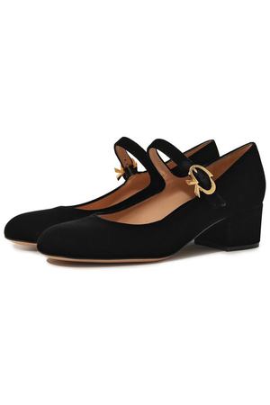 Текстильные туфли Mary Ribbon Gianvito Rossi