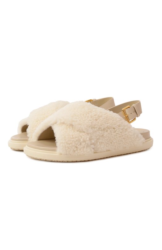 Где купить Сандалии Fussbett из овчины Marni Marni
