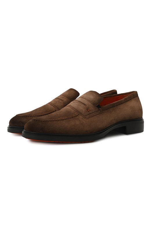 Где купить Замшевые пенни-лоферы Easy Santoni Santoni