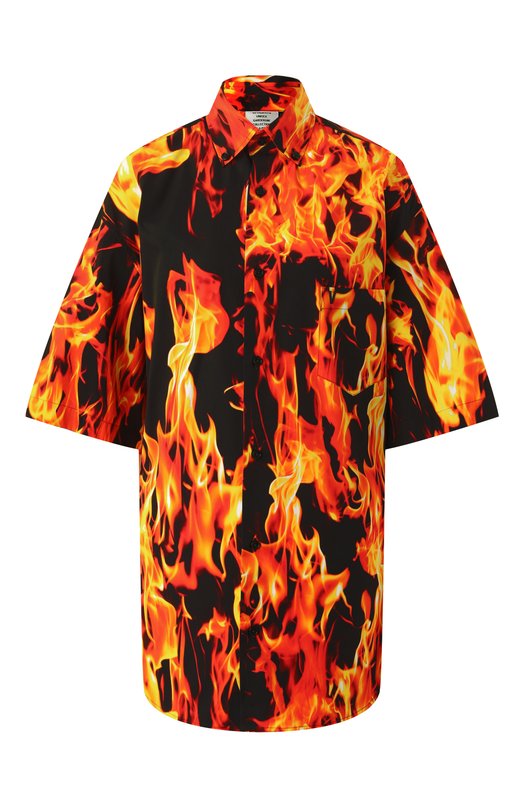 Где купить Хлопковая рубашка VETEMENTS Vetements