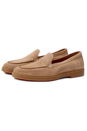 Замшевые лоферы Santoni