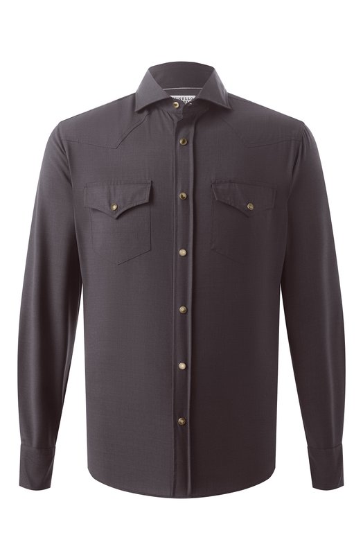 Где купить Шерстяная рубашка Brunello Cucinelli Brunello Cucinelli