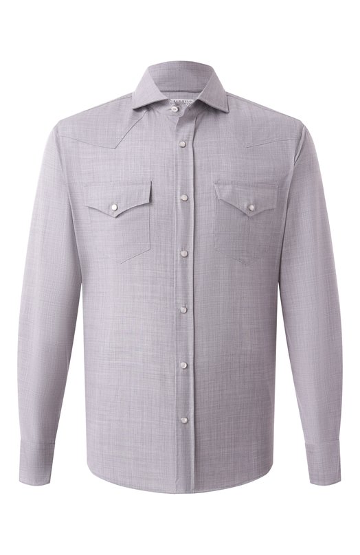 Где купить Шерстяная рубашка Brunello Cucinelli Brunello Cucinelli