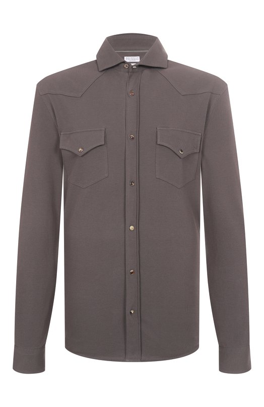 Где купить Хлопковая рубашка Brunello Cucinelli Brunello Cucinelli