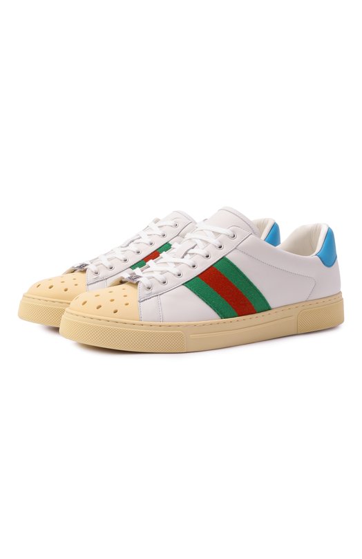 Где купить Кожаные кеды Ace Gucci Gucci